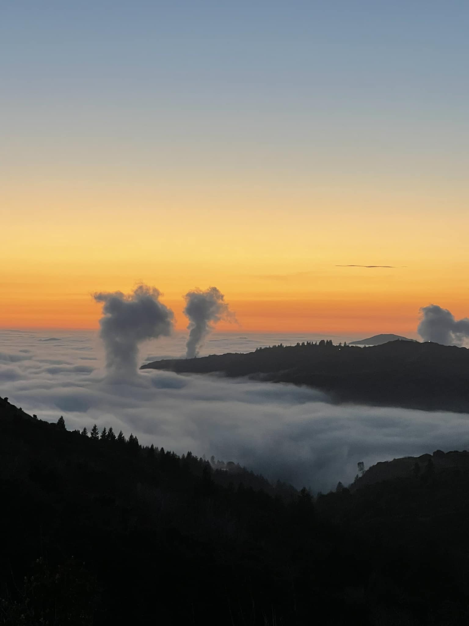 Sunset Geysers - Small (8x10) Canvas Print